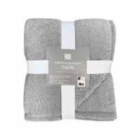 HD Designs Chenille Sherpa Blanket - Gray Perspective: Main