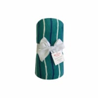 Everyday Living® Wiggle Stripe Microplush Throw Blanket - Green Perspective: Main