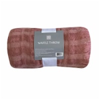 HD Designs® Rolled Waffle Throw Pink Perspective: Main