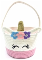 Holiday Home® Easter Unicorn Rope Basket Perspective: Main