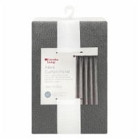 Everyday Living Alexis Crushed Casual Rod Pocket Single Curtain Panel - Grey Perspective: Main