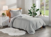 HD Designs Crinkle Duvet Set - Gray Perspective: Main