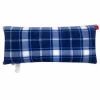 Holiday Home Microplush Body Pillow Graces Plaid Blue Perspective: Main