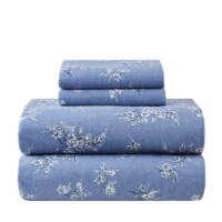 HD Cozy Soft Cotton Flannel Sheet Set King - 4 pack Blossoms Perspective: Main