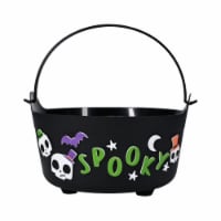 Holiday Home Spooky Skeleton Sticker Black Cauldron Halloween Trick or Treat Bucket