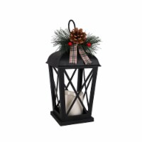 Holiday Home 11" Christmas LED Lantern Holiday Decor - Black Perspective: Main