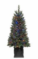 Holiday Home Beaufort Fir Potted Tree with Color Changing Cluster LED Lights Perspective: Main