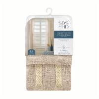 SDS for HD Designs Onanda Diamond Weave Textured Sheer Jute Tab Curtain - Light Taupe Perspective: Main