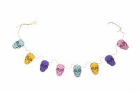 Holiday Home 6' Day of the Dead Skull Garland - Dia de Los Muertos Perspective: Main