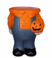 Holiday Home 10" Blow Mold Pumpkin Stand Scarecrow Halloween Decor Perspective: Main