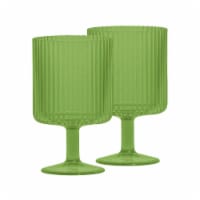HD Designs Outdoors Poly Pro Ribbed Wine Goblet - Green Perspective: Main