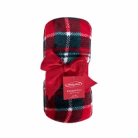 Holiday Home® Rolled Christmas Throw Blanket - Claus Plaid