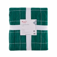 Everyday Living® Microfiber Windowpane Quilt Full/Queen - Green Perspective: Main