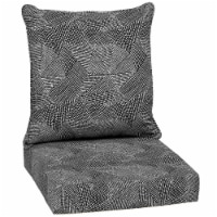 HD Designs Outdoors Patio Furniture Windmill Print Deep Seat Cushion Set - Black/White Perspective: Main