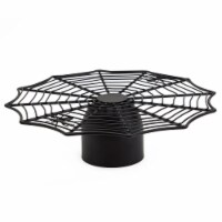 Holiday Home® Halloween Spider Web Metal Cake Stand Perspective: Main