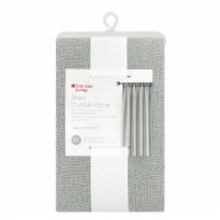 Everyday Living Shea Semi-Sheer Rod Pocket Single Curtain Panel - Grey Perspective: Main