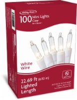 Holiday Home White Wire Mini Lights Christmas Décor - Clear Perspective: Main