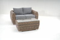 HD Designs Outdoors Alora Wicker Loveseat and Table Perspective: Main