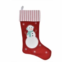 Holiday Home Snowman Stocking Christmas Decoration - Red Perspective: Main
