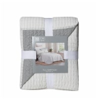 HD Designs Stripe Full / Queen Quilt - Grey