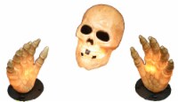 Holiday Home Halloween Lighted Skull & Hands Set Perspective: Main