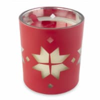 Holiday Home Engraved Jar Candle - Red Perspective: Main
