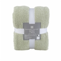 HD Designs® Heathered Cozy Knit Blanket - Green Perspective: Main