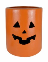 Holiday Home Orange Wide Pumpkin Cylinder Halloween Décor Perspective: Main