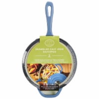 Dash Of That® Sauce Pan & Skillet Set Enameled Cast Iron - Blue Perspective: Main