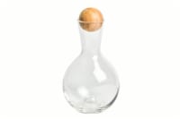 Dash of That Clear Glass with Wood Ball Stopper Decanter Perspective: Main