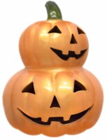 Holiday Home Double Stacked Orange Pumpkin Halloween Décor Perspective: Main