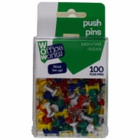 600 Pc Push Pin Thumb Tacks 7/8 Bulletin Cork Board Office Notes Assorted  Color, 1 - Kroger