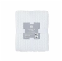 HD Designs® Herringbone Plush Throw - White Perspective: Main