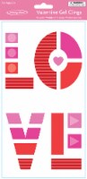 Holiday Home® Love Striped Valentine Gel Clings Perspective: Main