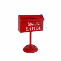 Holiday Home Christmas Metal Santa's Mailbox Decor Perspective: Main
