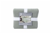 HD Designs® Waffle Duvet Set - Green Perspective: Main