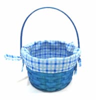 HH 7in Lined Bamboo Basket - Blue Perspective: Main