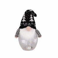 Holiday Home 11" LED Crackle Glass Gnome Christmas Décor - Black Christmas Tree