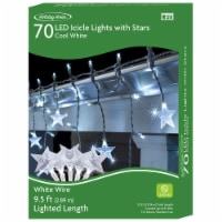 Holiday Home 70 ct White Wire LED Star Christmas Lights - White Perspective: Main