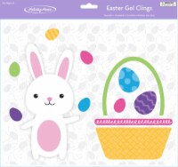 Holiday Home Easter 12x12 Juggling Bunny Super Gel Cling Perspective: Main
