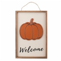 Holiday Home Pumpkin Welcome Wall Sign Perspective: Main