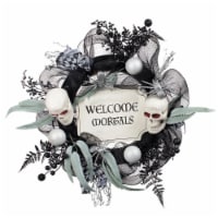 Holiday Home 22" Welcome Mortals Wreath Halloween Decor