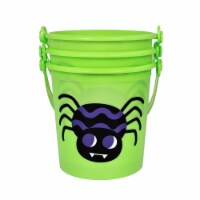 Holiday Home Green Spider Mini Halloween Treat Buckets - Set of 3