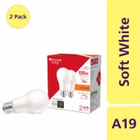 Everyday Living® 14-Watt (100-Watt) A19 LED Dimmable Light Bulb - Soft White (2700K) Perspective: Main