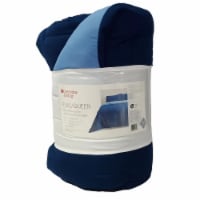 Everday Living® Reversible Down Alternative Comforter - Navy/White Perspective: Main