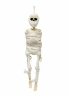 Holiday Home 16" Hanging Mummy Skeleton Halloween Decor Perspective: Main