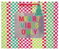 Holiday Home Large Vogue Checkers Christmas Gift Bag Perspective: Main