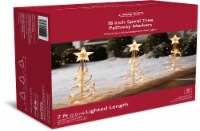 Holiday Home® Christmas Spiral Christmas Tree Pathway Markers - 3 Pack - White Perspective: Main