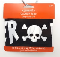 Holiday Home® 50' Black Danger Caution Tape Halloween Decor