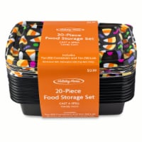 Holiday Home® Meal Prep Rectangle Candy Corn Food Storage Set Perspective: Main